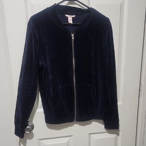 Victoria's Secret Deep‎ Blue Bomber Jacket Size Medium